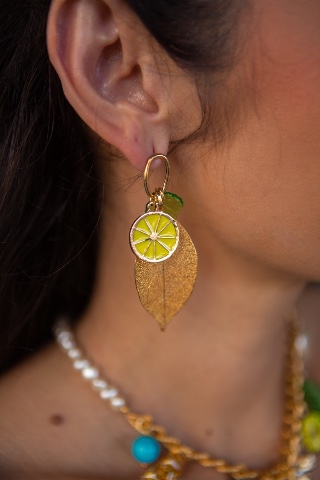 brinco Limão Folha