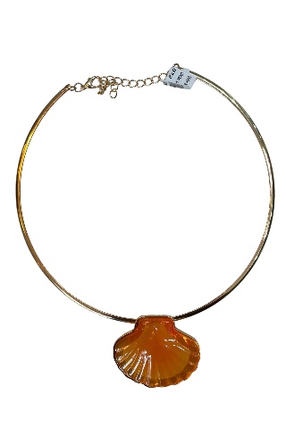 Choker concha laranja 