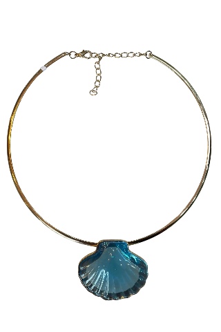 Choker concha azul