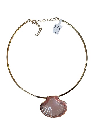Choker concha rosa