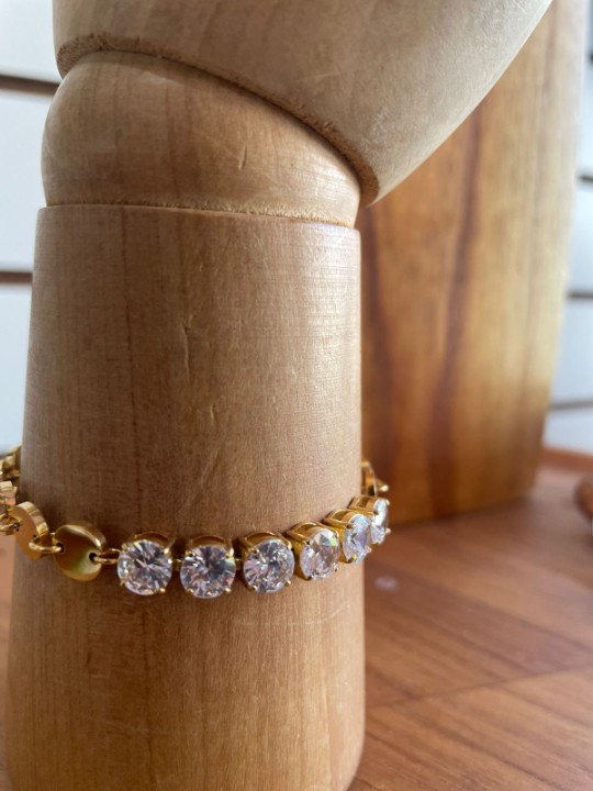 PULSEIRA AÇO MILA  DOURADA