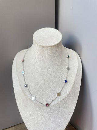 Colar Ponto Sorte Prata