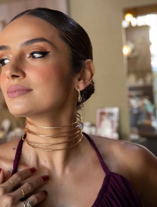 Choker 5 Pares Dourada