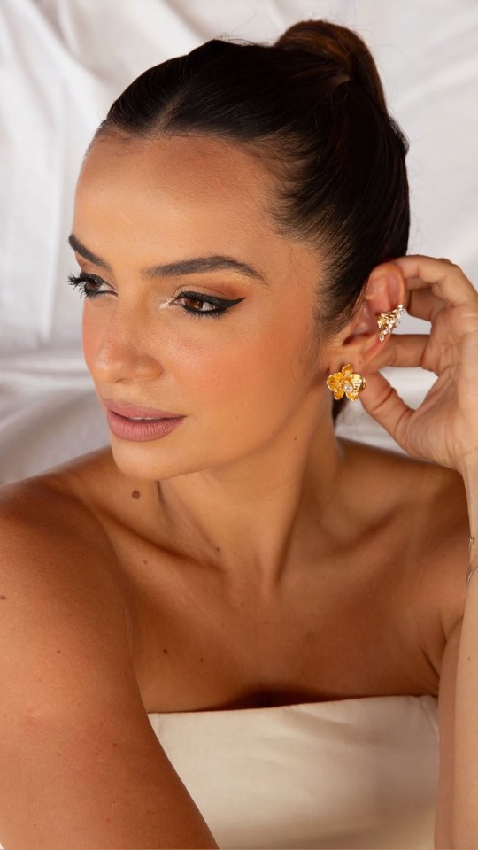 BRINCO ORQUIDEA DOURADO