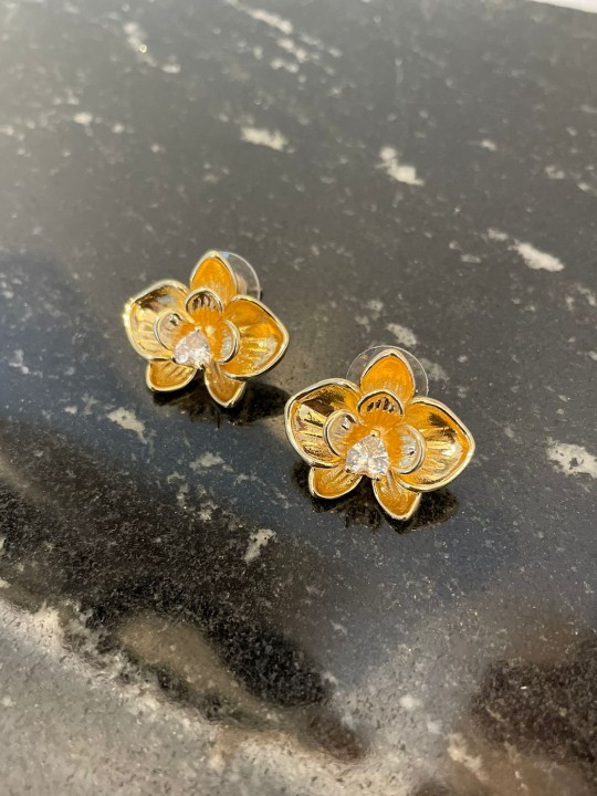 BRINCO ORQUIDEA DOURADO